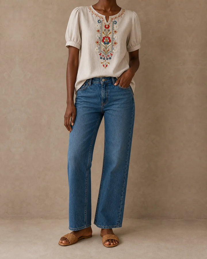 Ife | Floral Embroidered Blouse