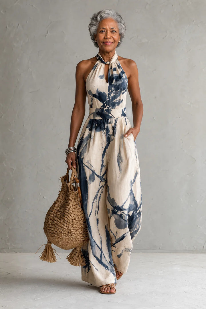 Giada | Draped Wide-Leg Jumpsuit