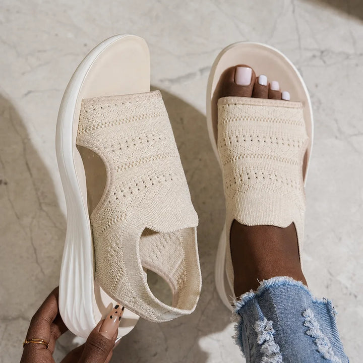 Nyla | Knit Platform Sandals