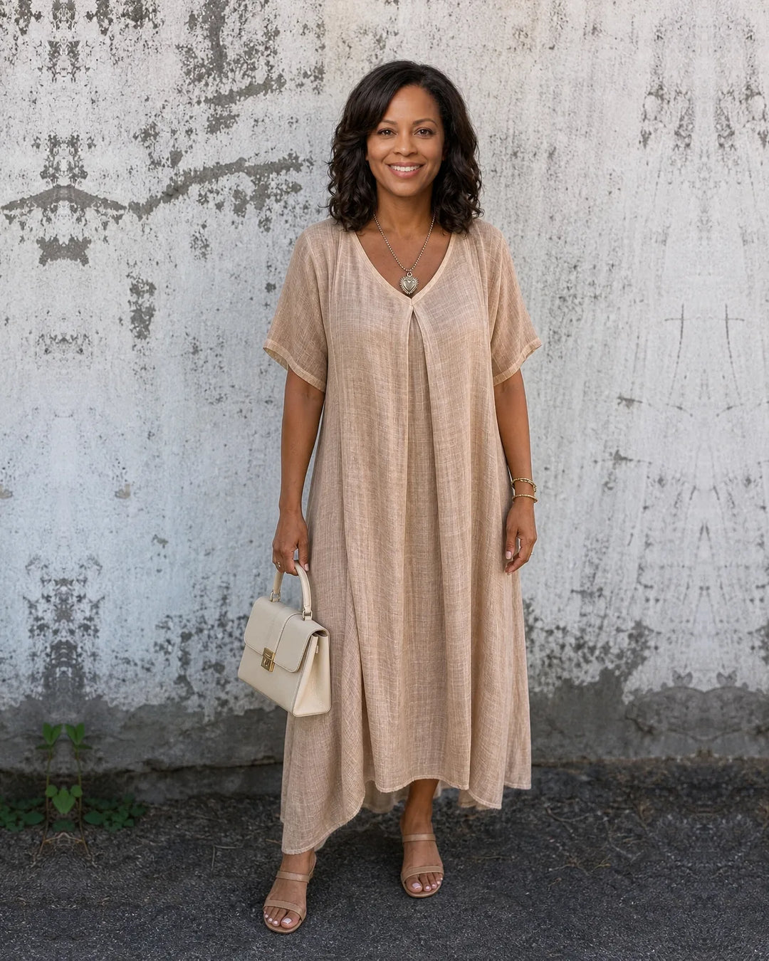 Imani | Loose-Fit V-Neck Dress