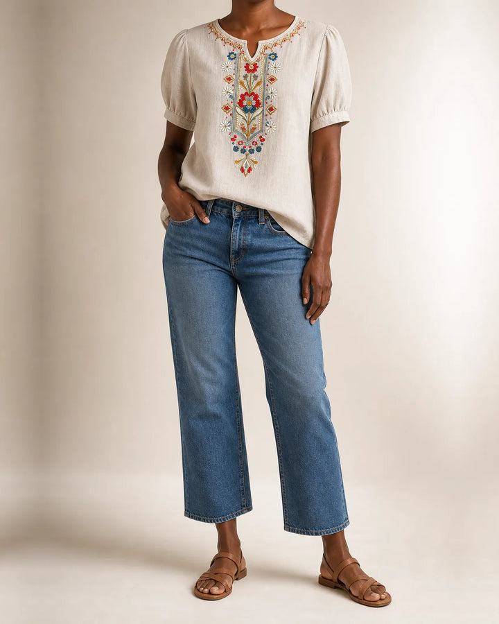Ife | Floral Embroidered Blouse