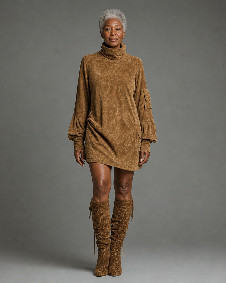 Ingrid | Oversize Suede Mini Dress