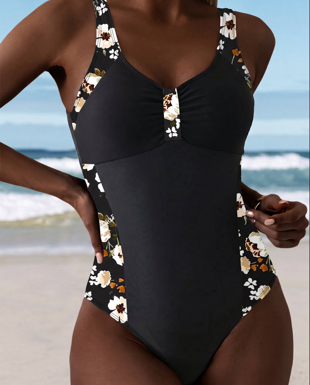 Sanaa | Contrast Print Swimsuit