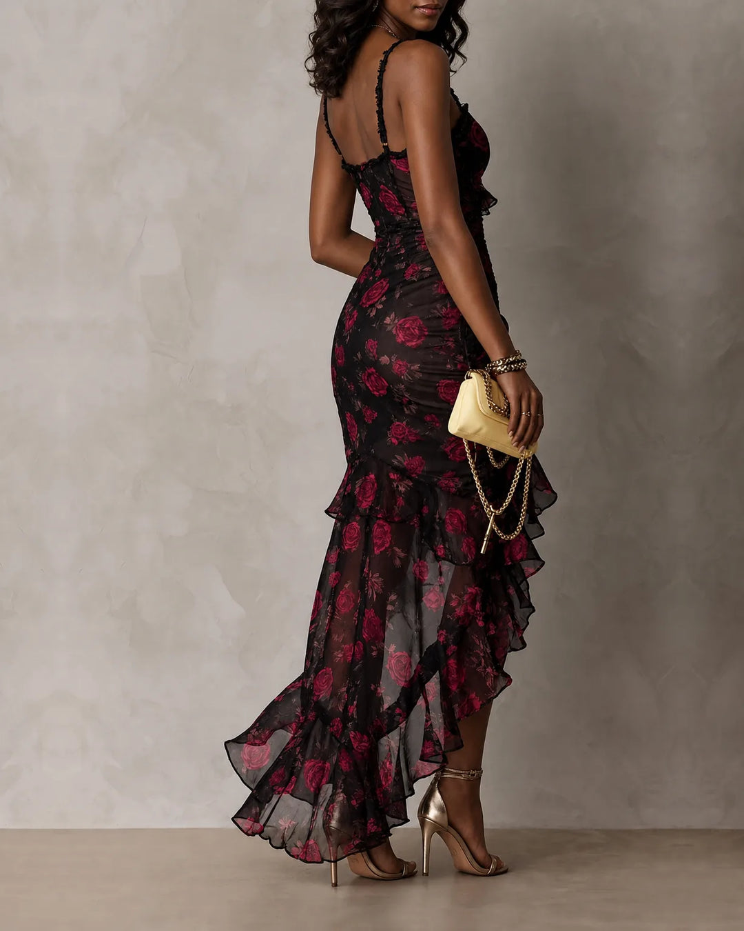 Lane | Floral Ruched Hem Dress