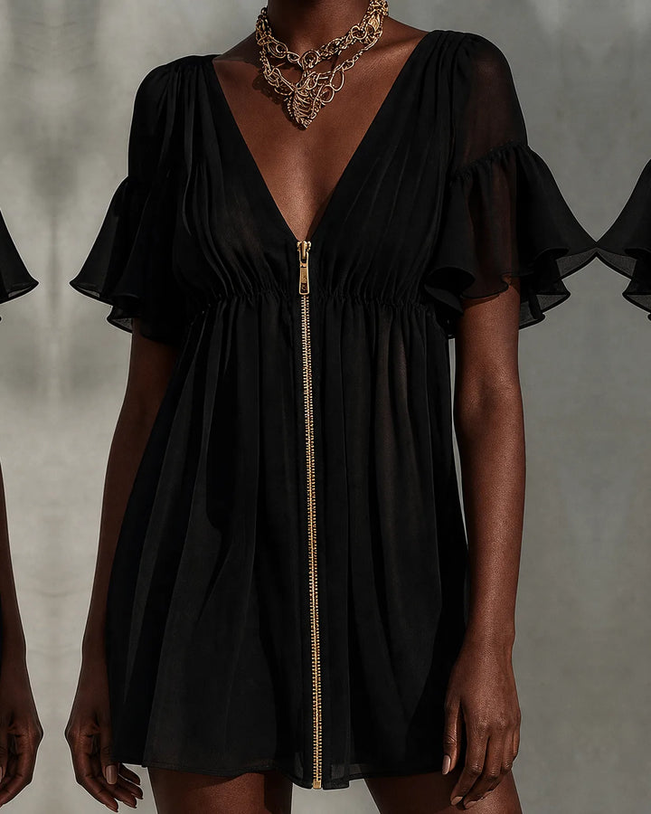 Camryn | Black Lace Mini Dress