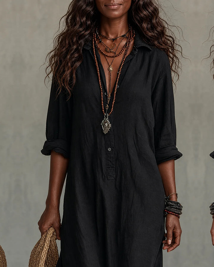 Celine | Button-Front Maxi Dress