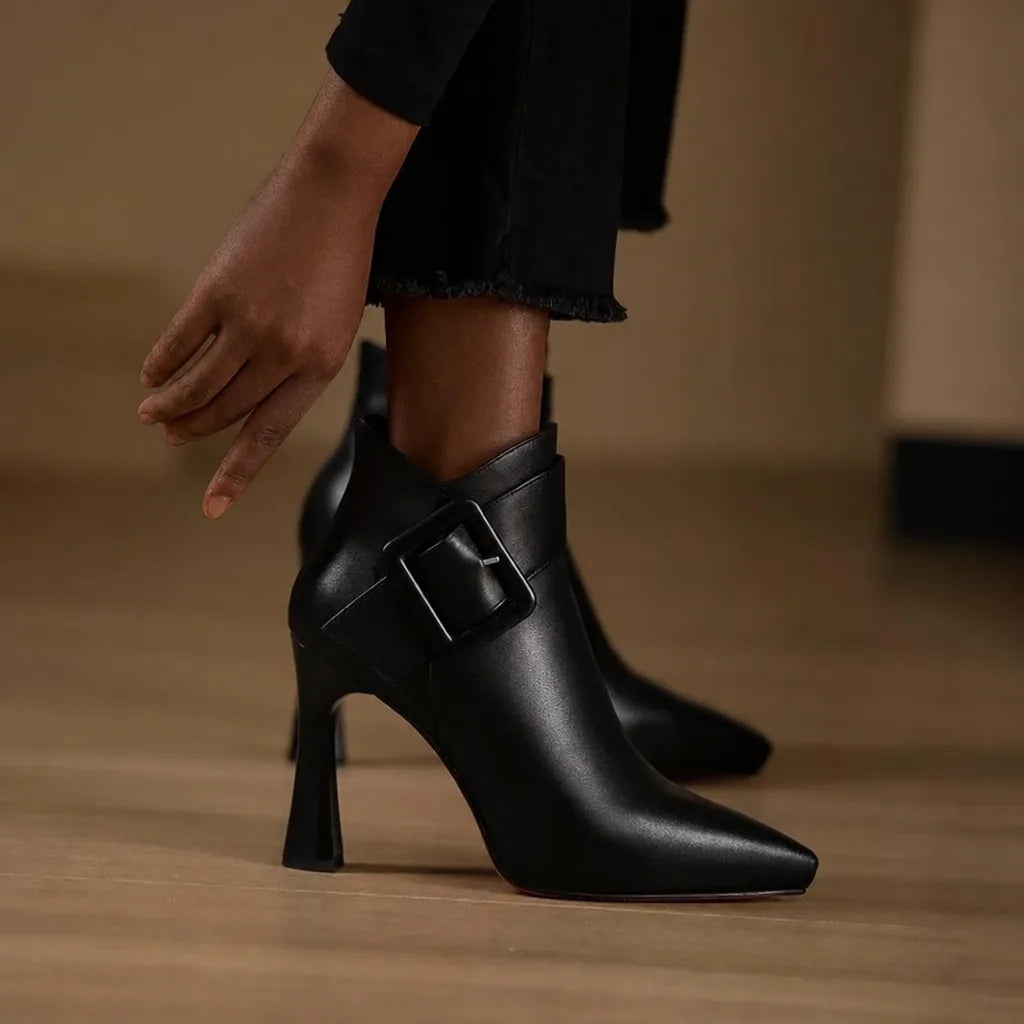 Dieynaba | Leather Ankle Boots