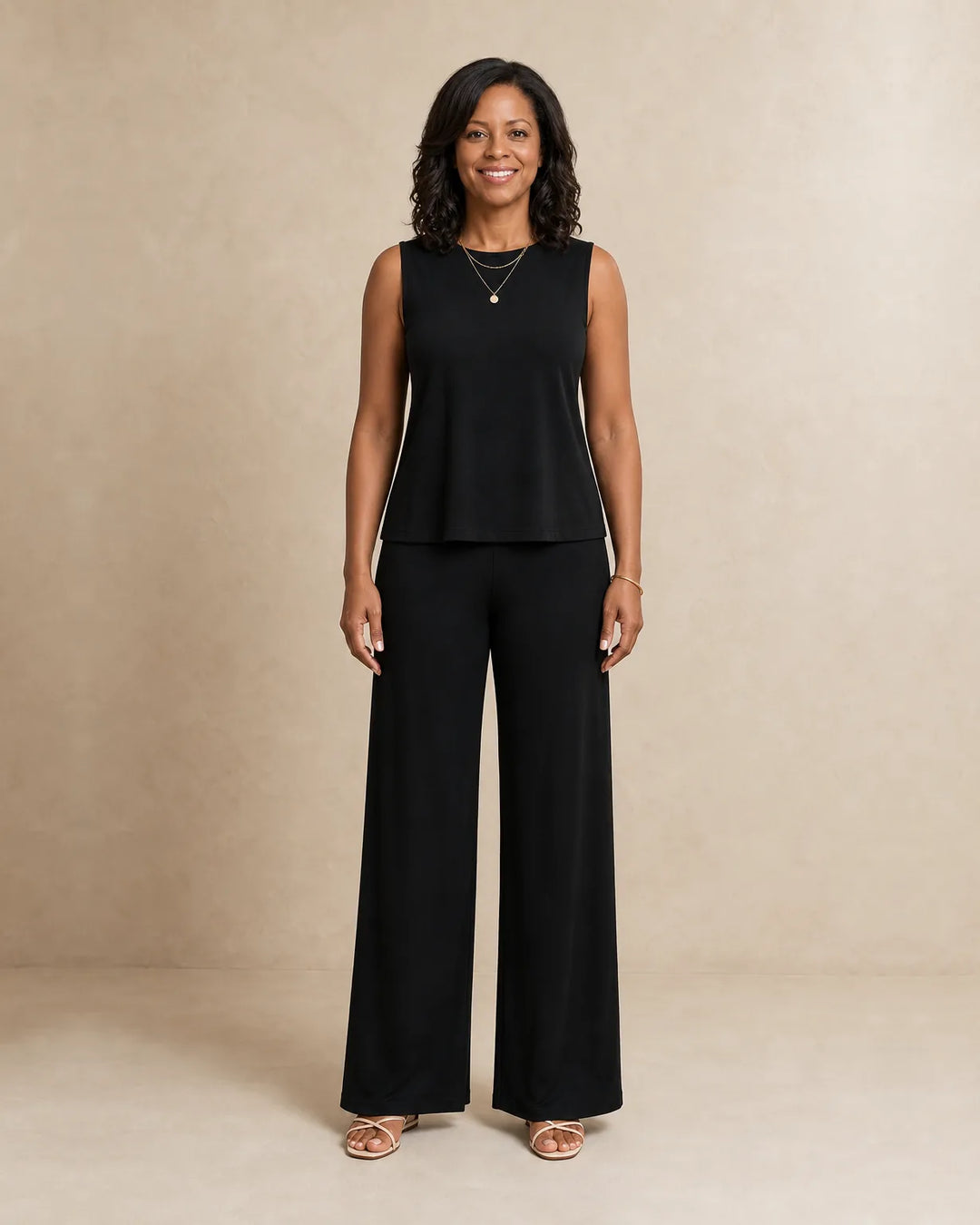 Cierra | Sleeveless Top & Wide-Leg Trouser Set