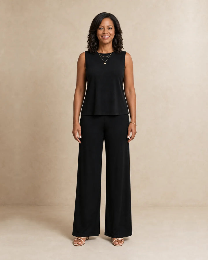 Cierra | Sleeveless Top & Wide-Leg Trouser Set