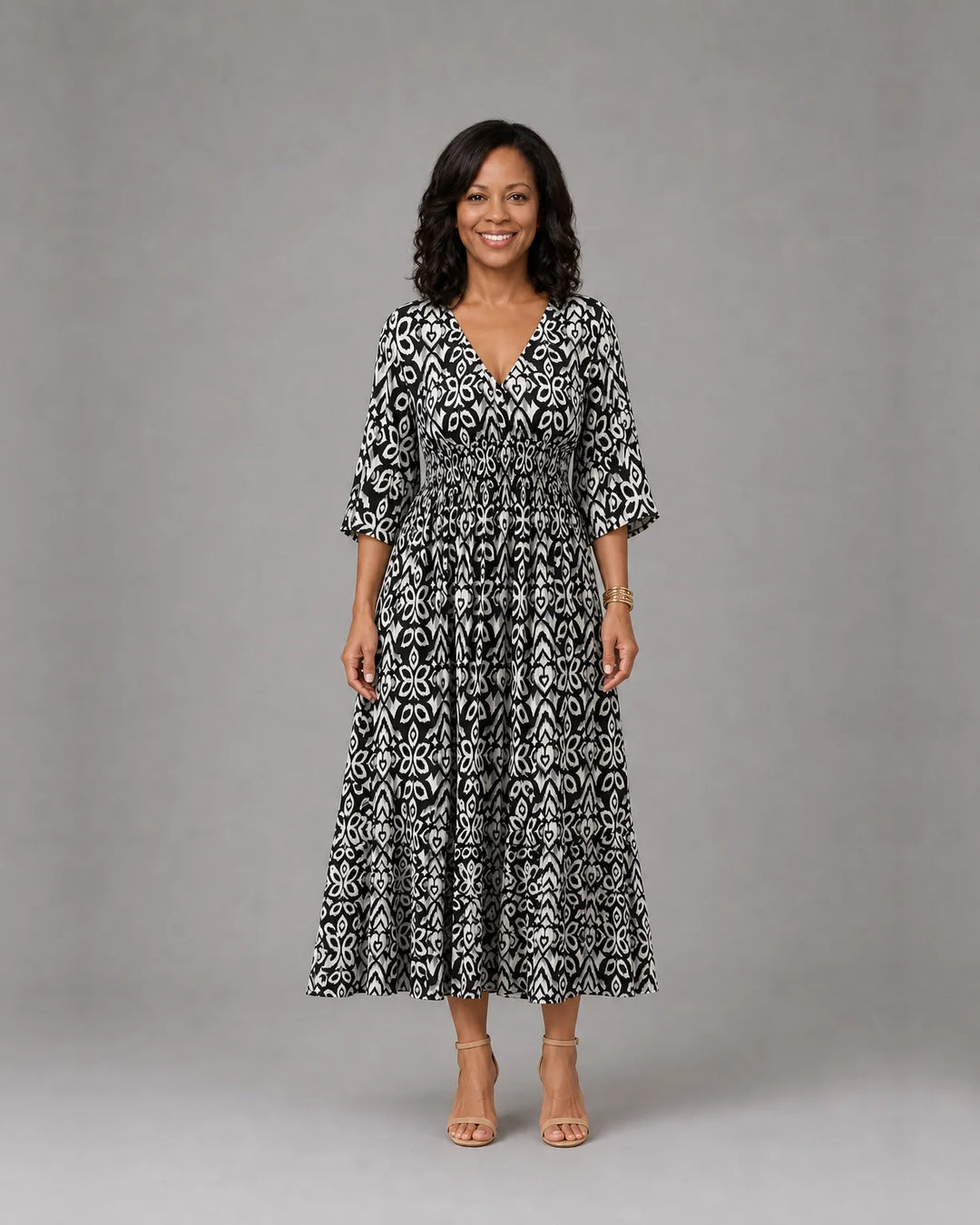 Althea™ | Bohemian Flow Midi Dress