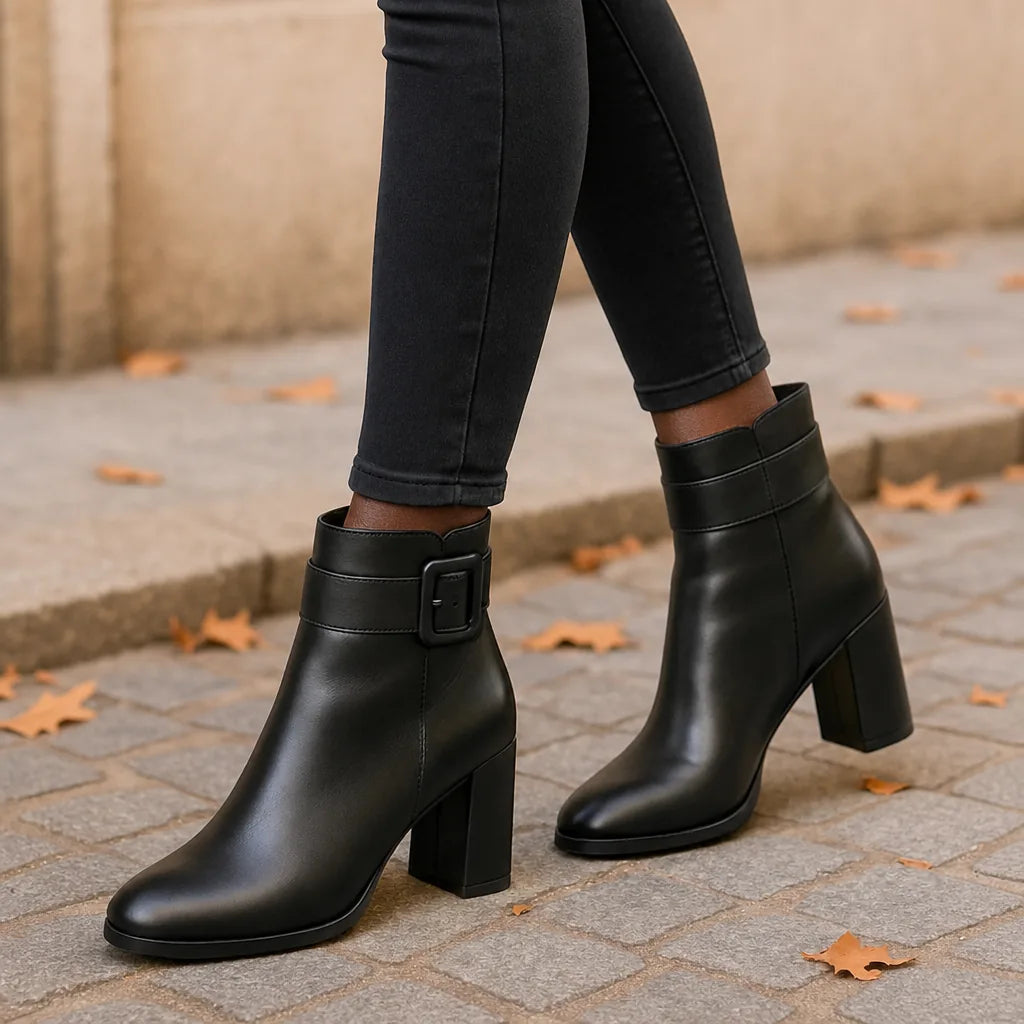Pauline | Leather Ankle Boots