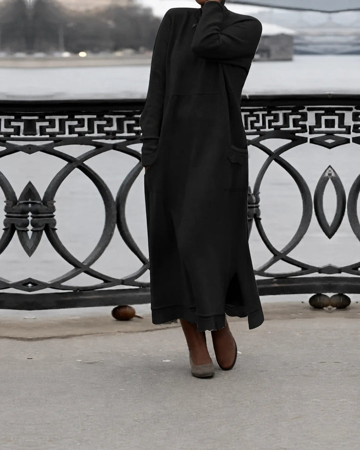 Mara Knitted Maxi Dress – Cozy Long Sleeve Oversized Winter Dress