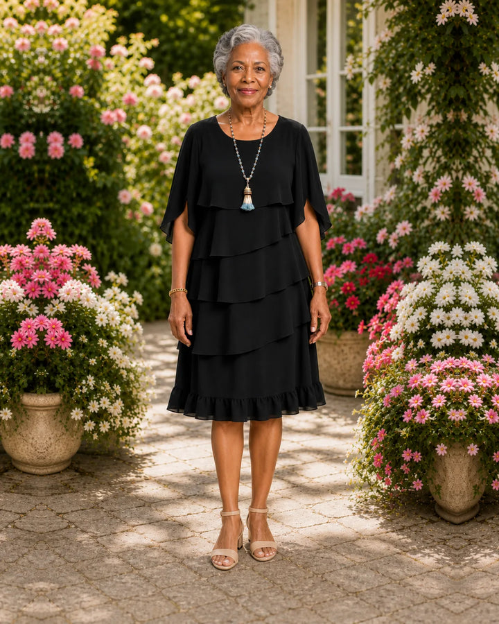Nia | Elegant Comfort Ruffle Dress