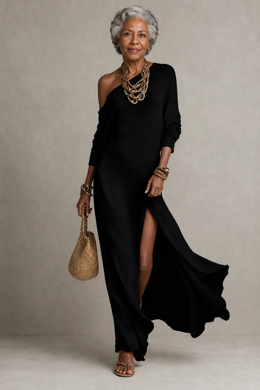 Serina | Fluid One-Shoulder Dress