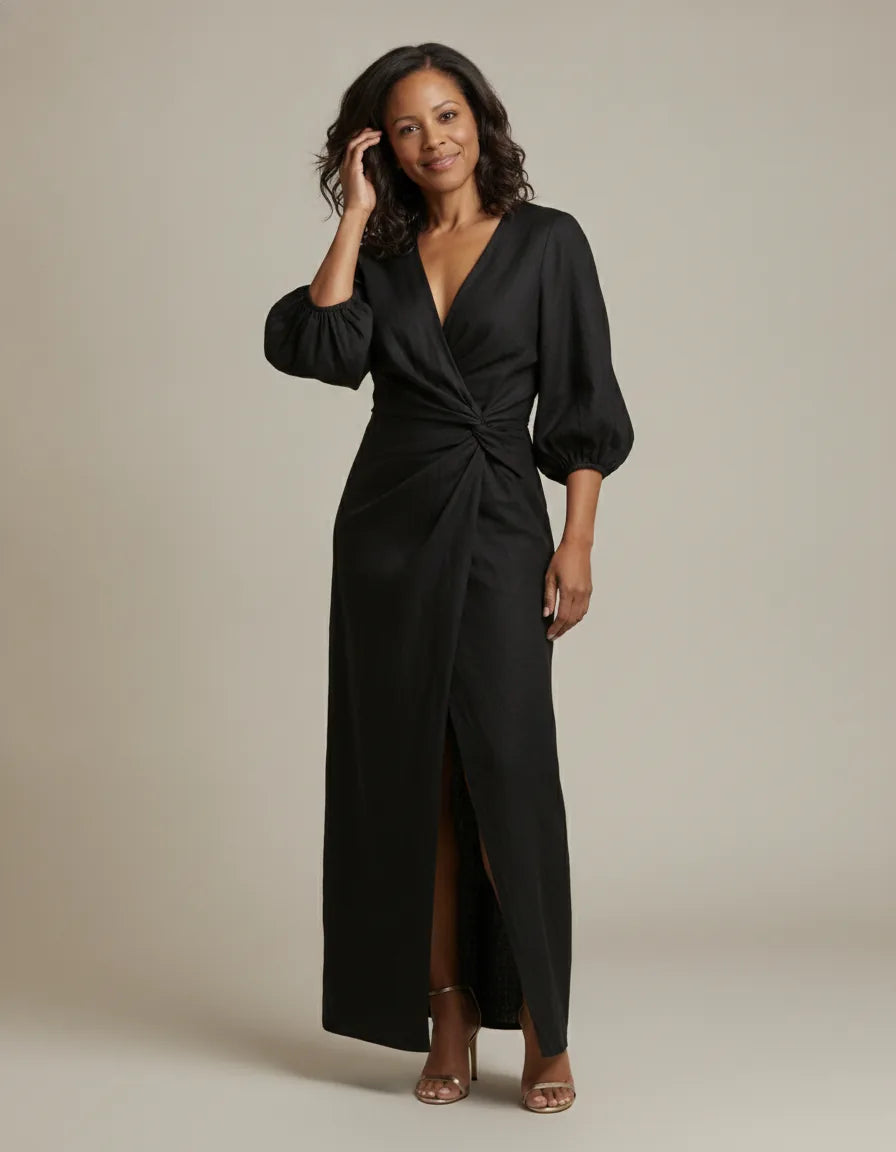 Genevieve | Surplice V-Neck Maxi Dress
