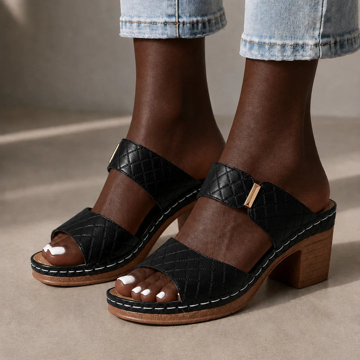 Destiny | Leather Quilted Heels