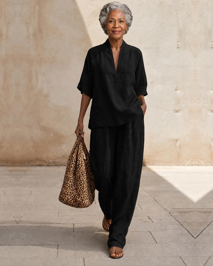 Saskia | Linen Two-Piece Set