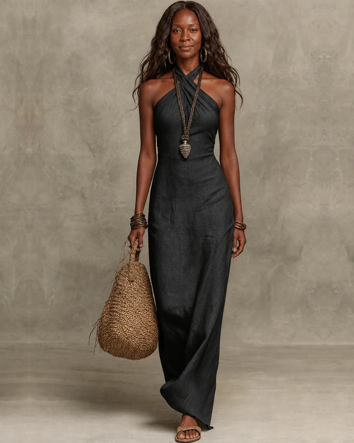 Avelina | Voluminous Linen Maxi Dress