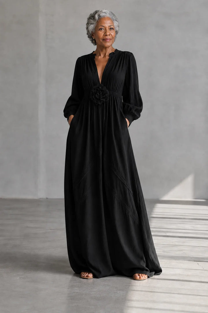 Funmi | 3D Floral High-Waist Maxi