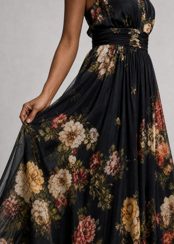 Sienne | Floral Halter Midi Dress
