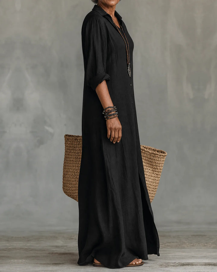 Nkechi | Loose Maxi Dress with Buttons