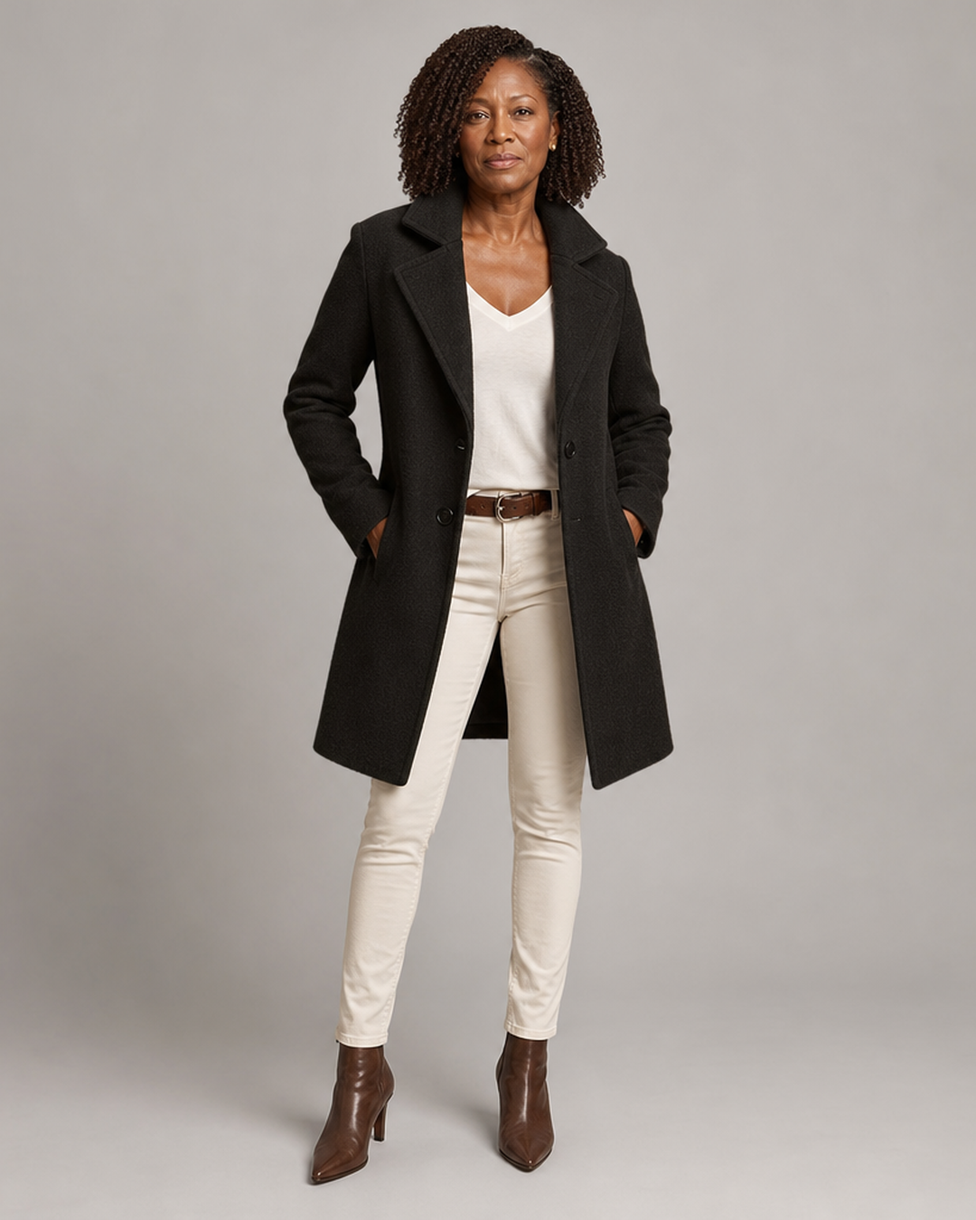 Blanche | Tailored Notch-Lapel Long Coat