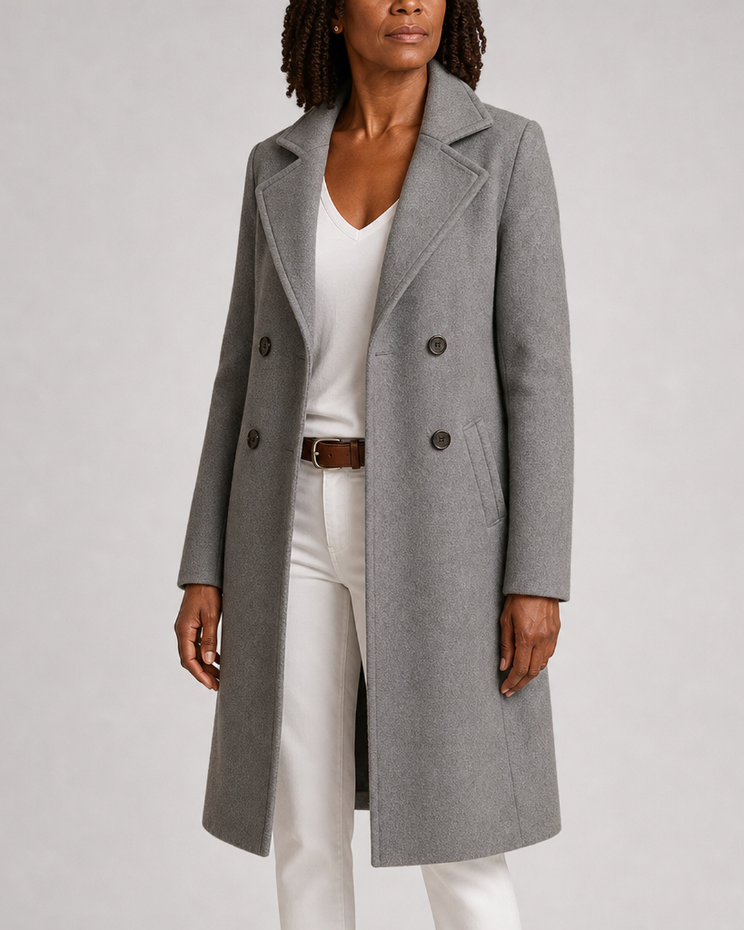 Blanche | Tailored Notch-Lapel Long Coat