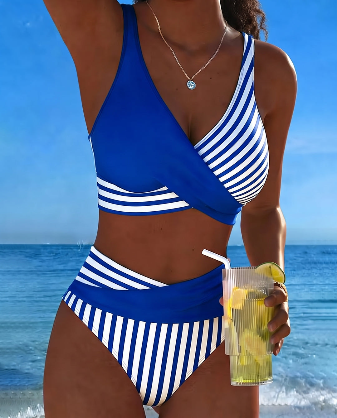 Jada | Crossed Stripes Bikini