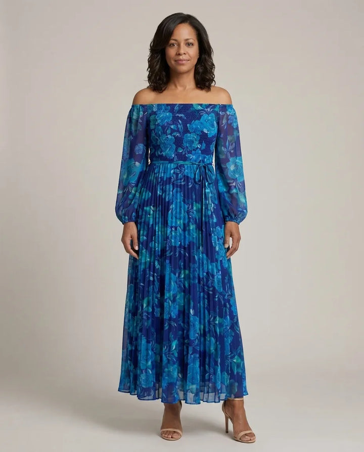Emma | Off Shoulder Floral Maxi Dress