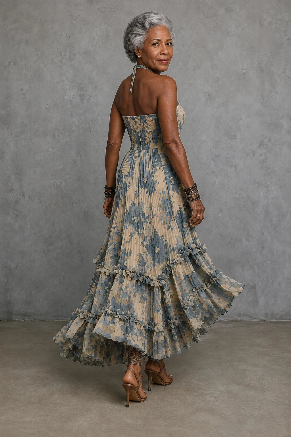 Uchenna | Strapless 3D Floral Maxi