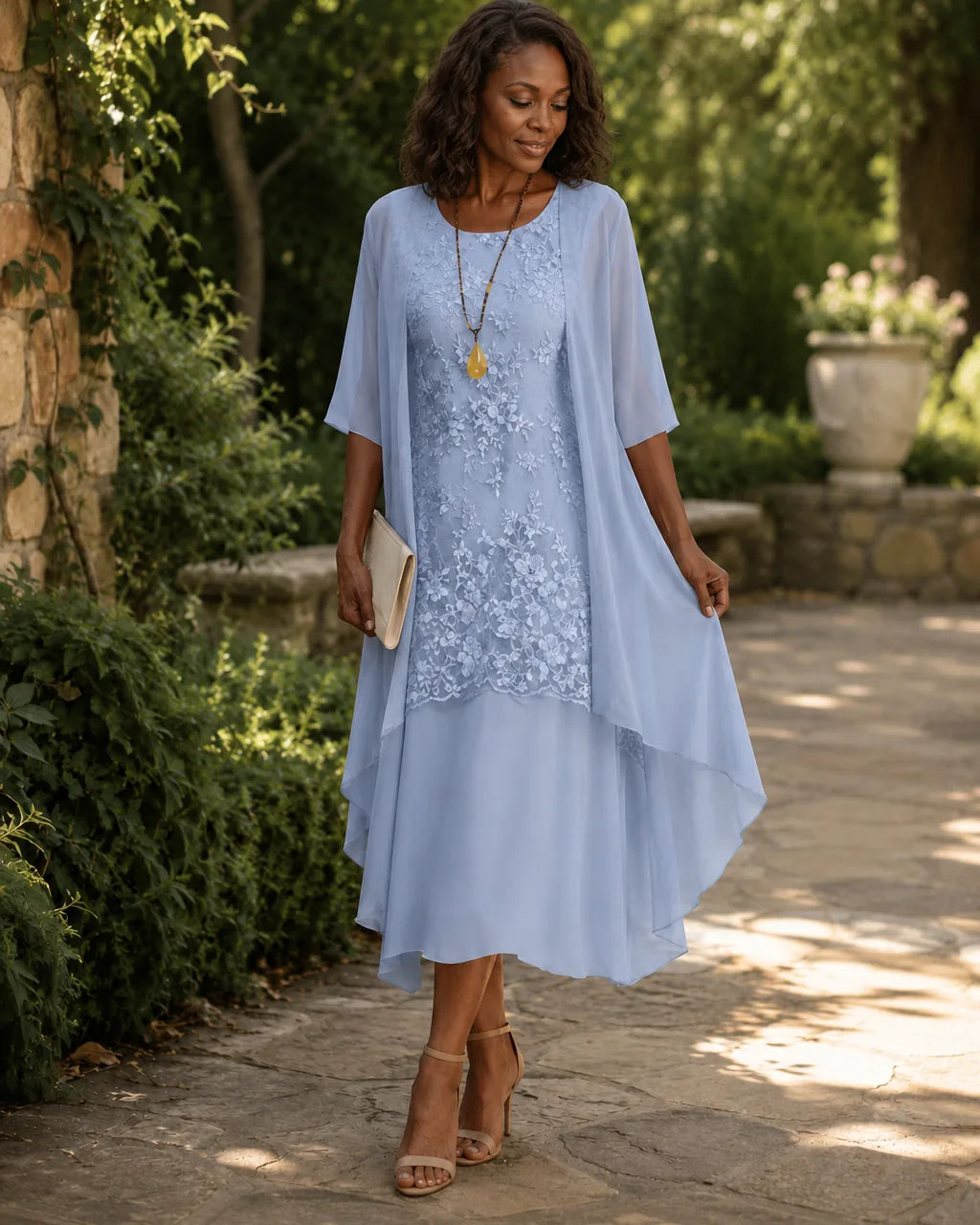 Gabrielle | Graceful Draped Two-Piece Set