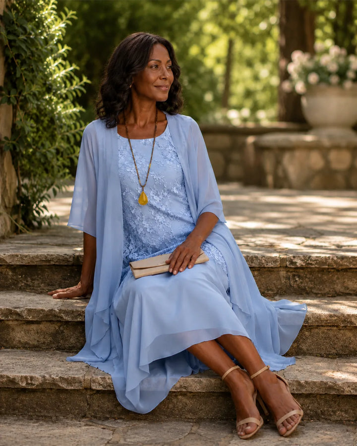 Gabrielle | Graceful Draped Two-Piece Set