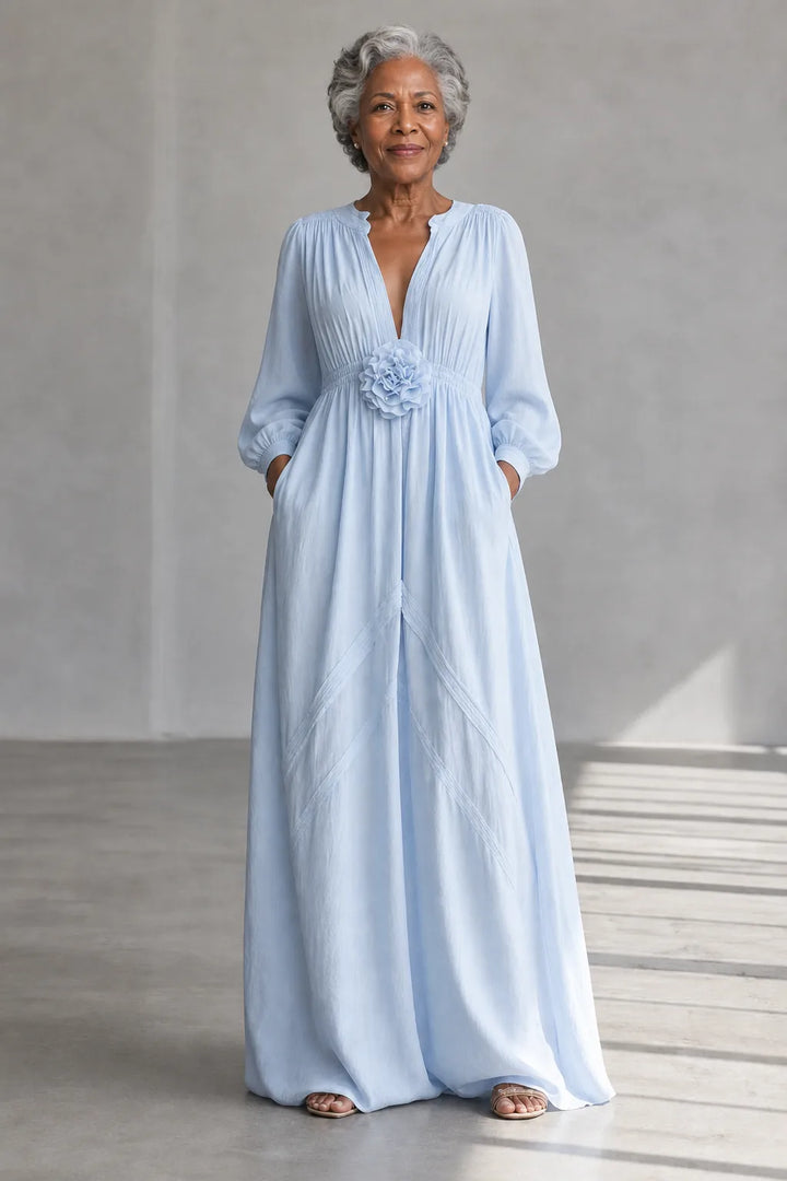 Funmi | 3D Floral High-Waist Maxi