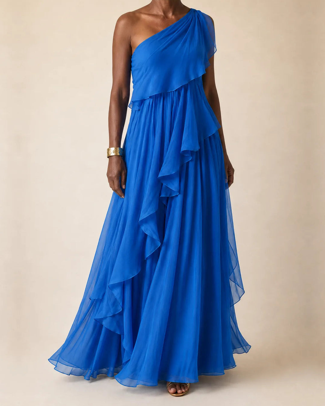 Ela | Cascading Ruffle Maxi Dress