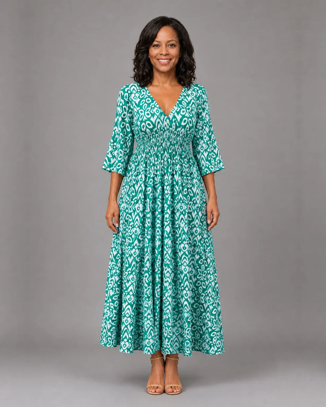 Althea™ | Bohemian Flow Midi Dress