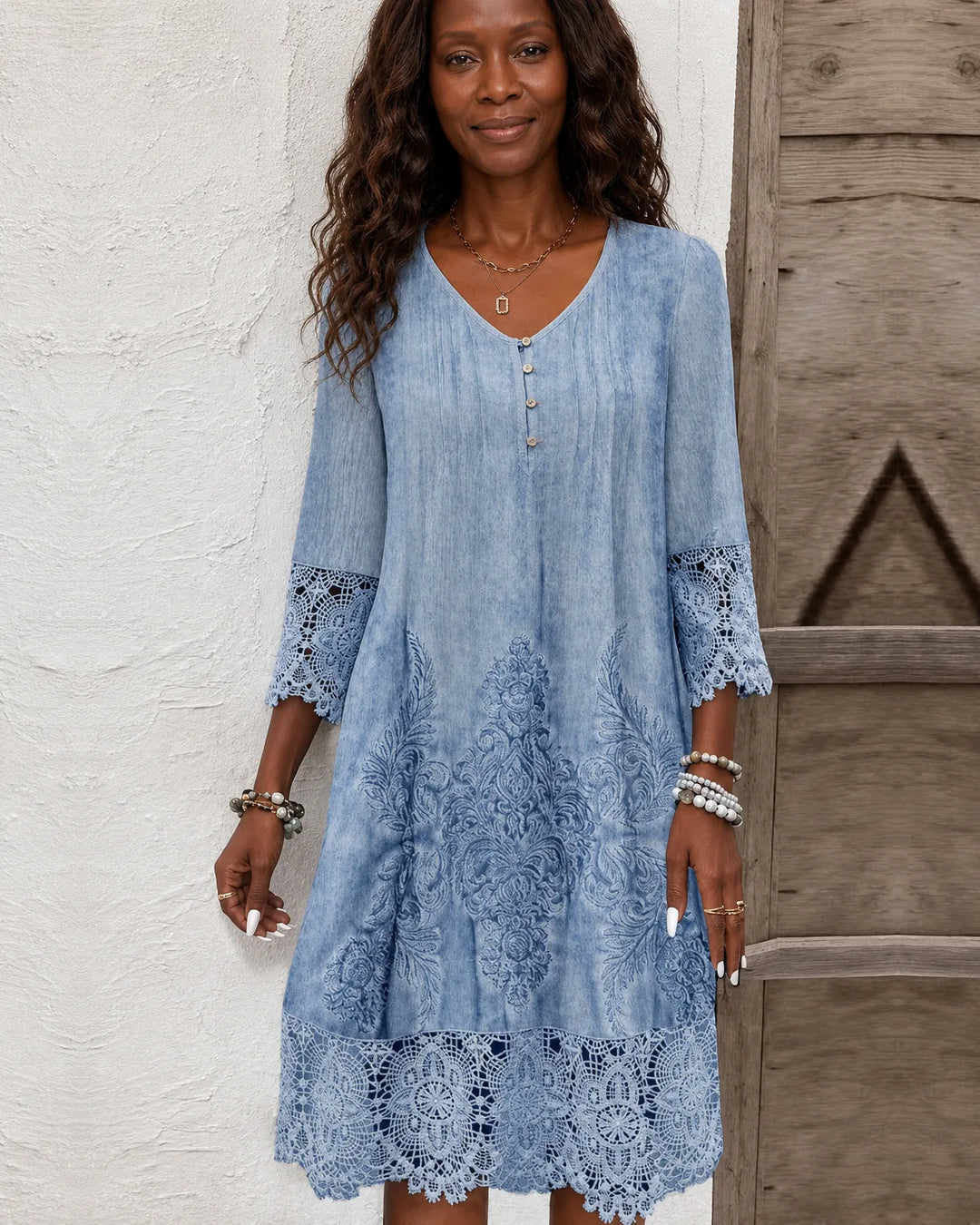 Odette | Lace Cocktail Midi Dress
