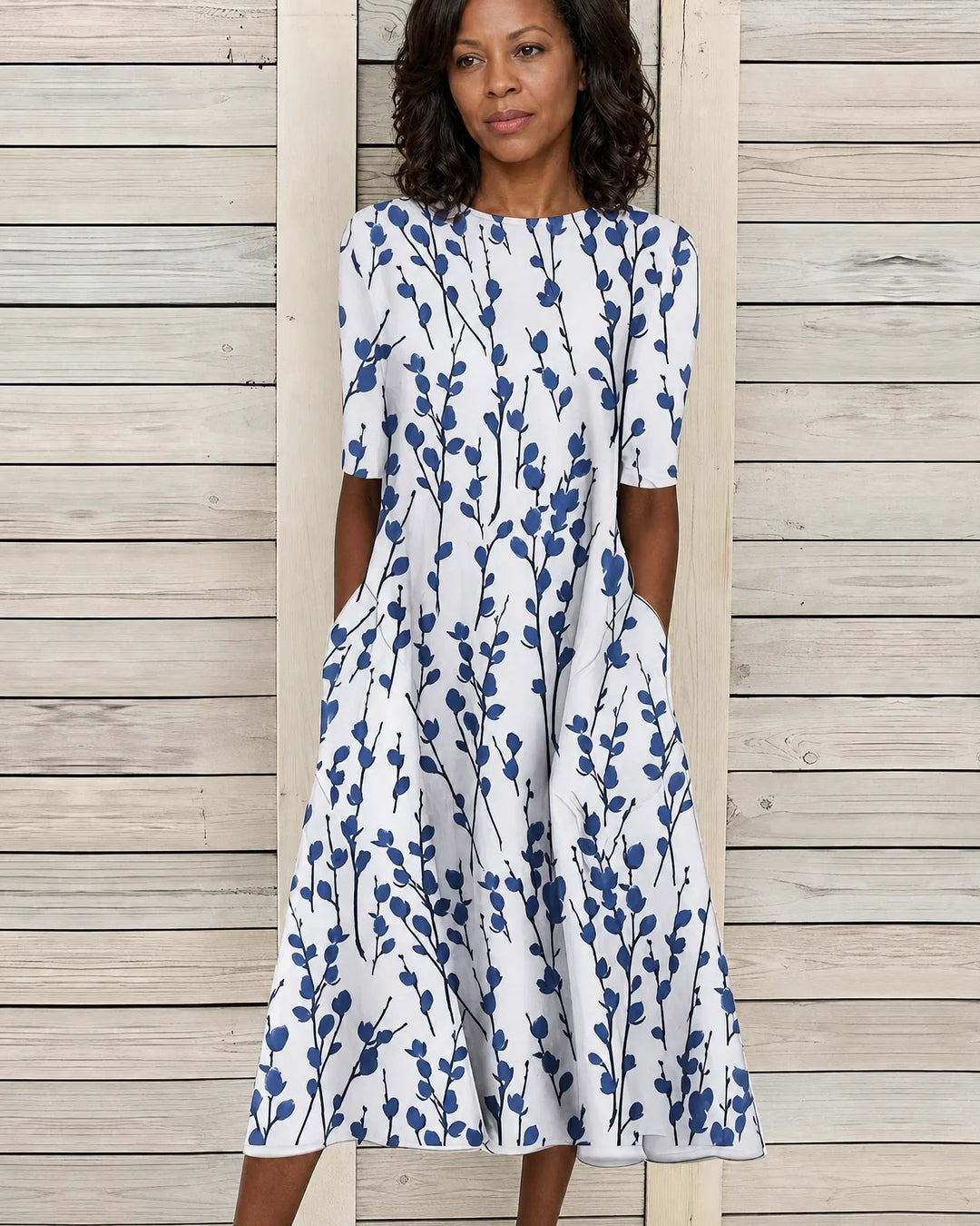 Annie | Coastal Bloom Midi Dress