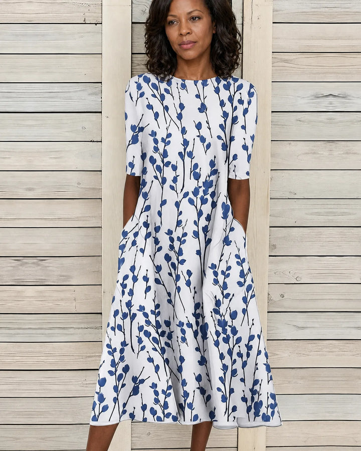 Annie | Coastal Bloom Midi Dress