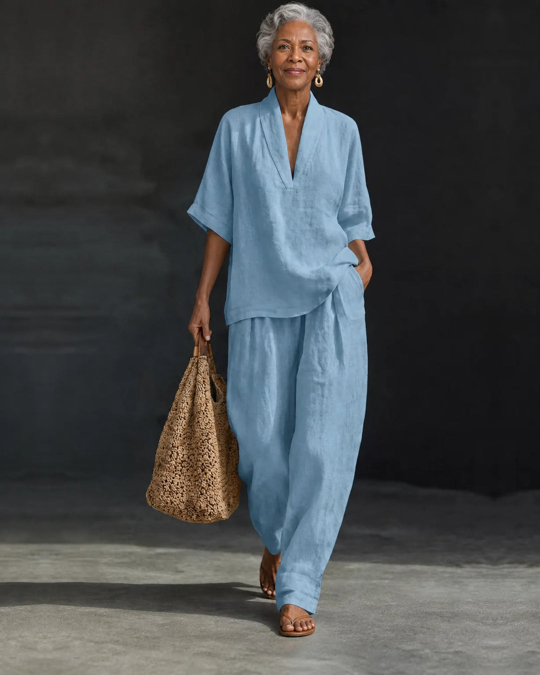 Saskia | Linen Two-Piece Set