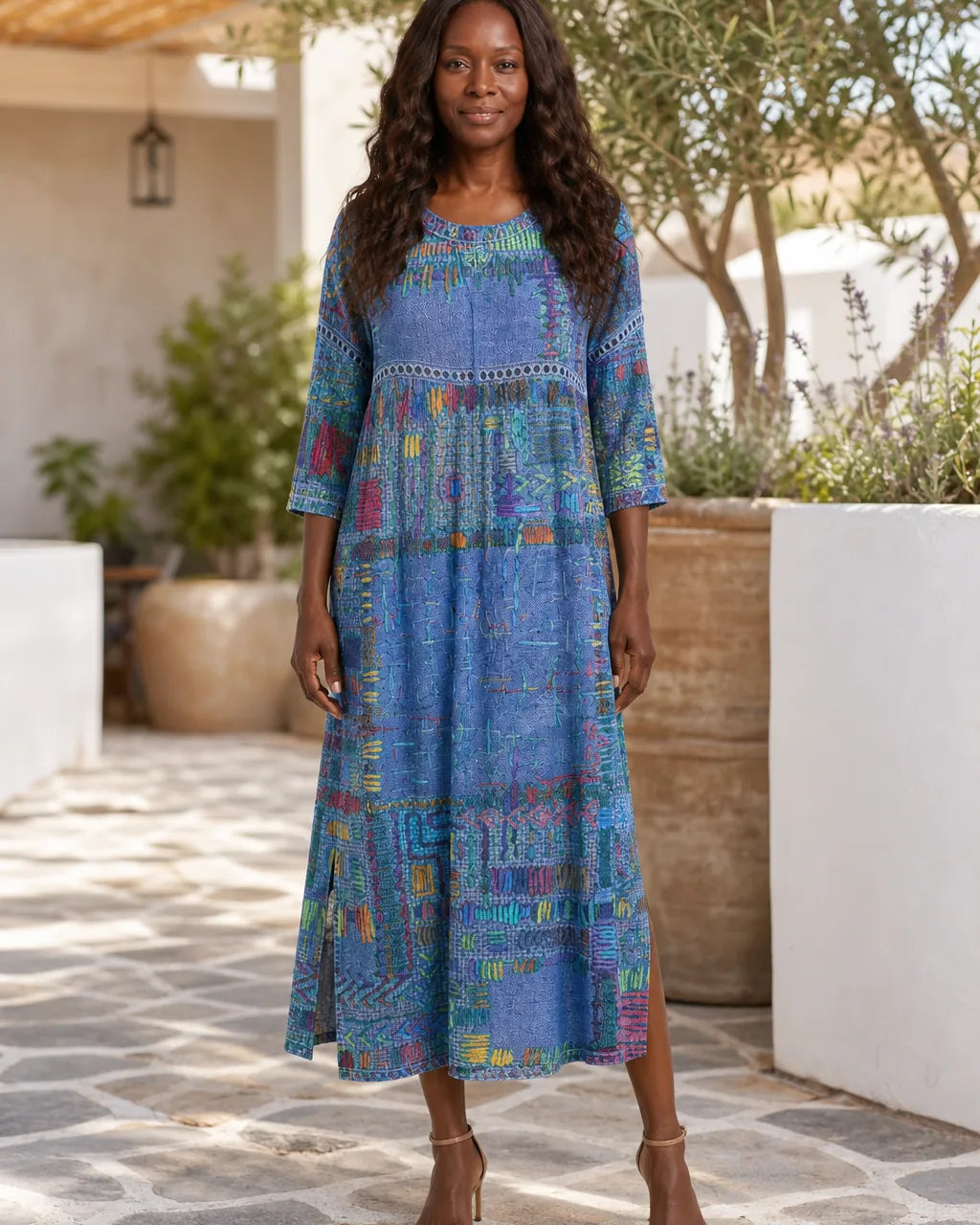 Binta | Printed Midi Dress