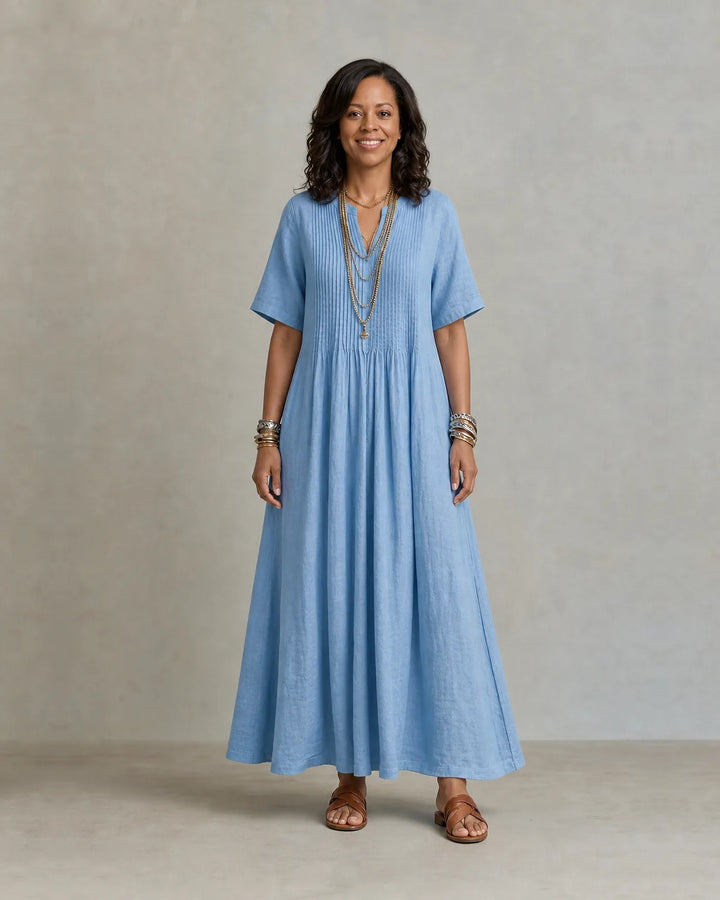 Livia Pintuck Maxi Dress