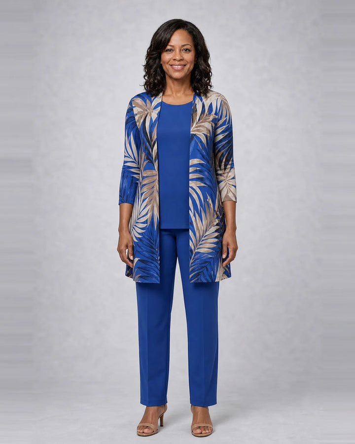 Jenilyn | Classic Elegance Three-Piece Set — Blue