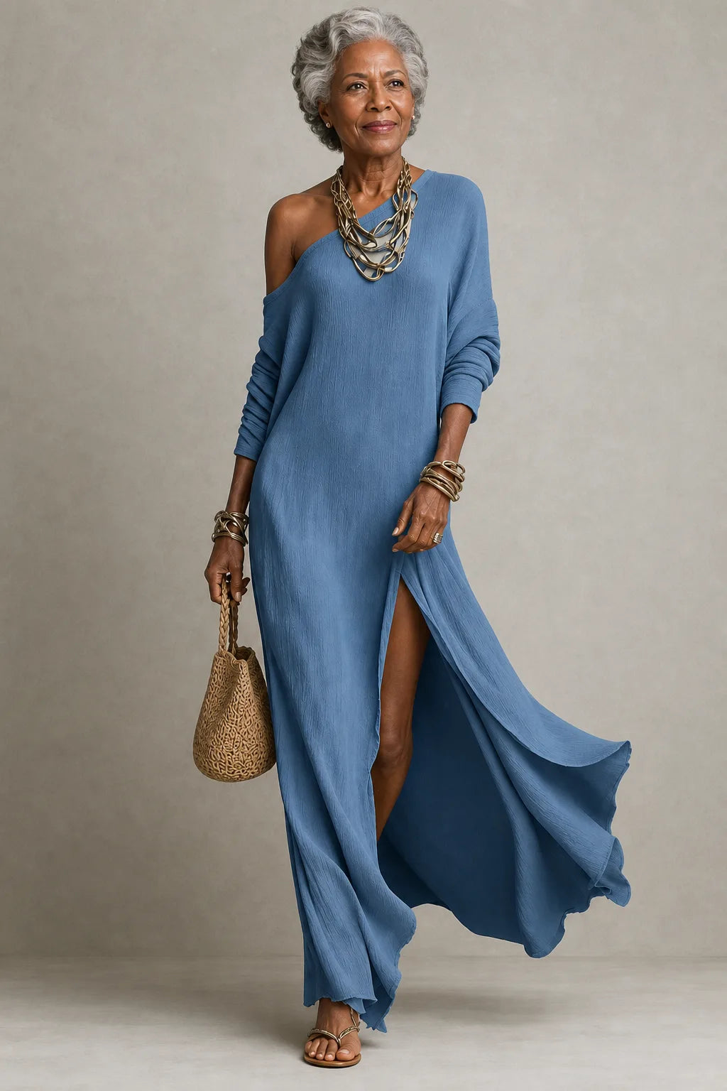 Serina | Fluid One-Shoulder Dress