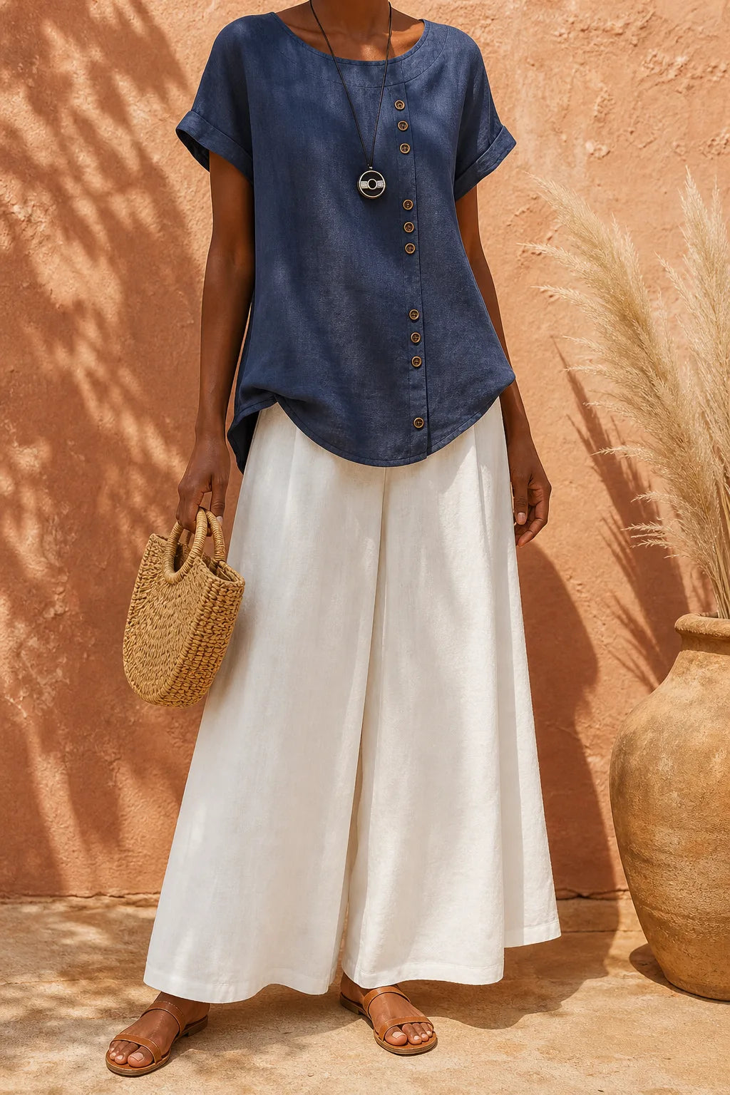 Matilda | Relaxed Button-Detail Blouse