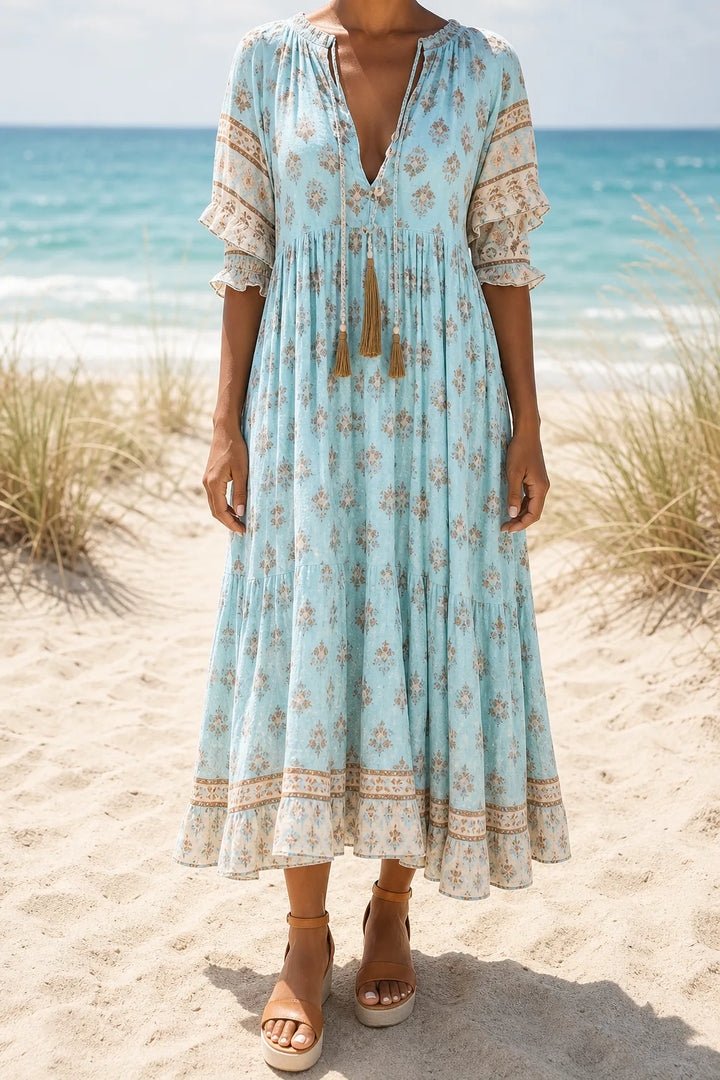 Bianca | Breezy Floral V-Neck Dress