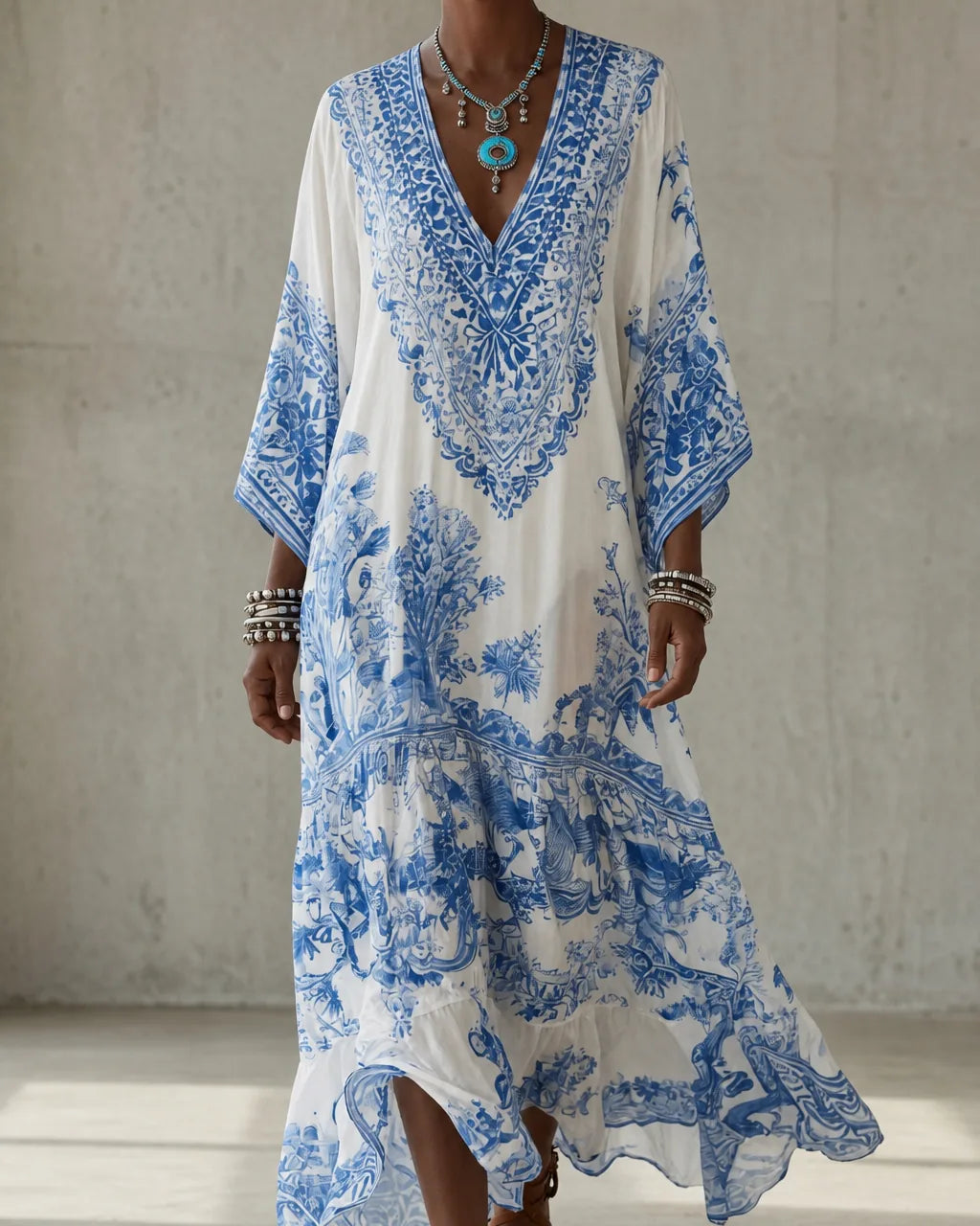 Bijou | Vintage Embroidered Kaftan Dress