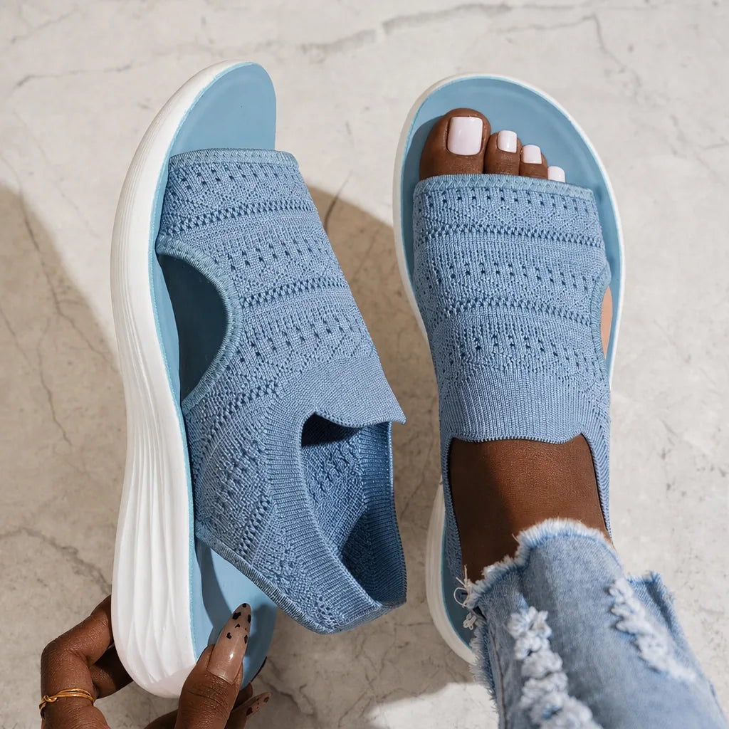 Nyla | Knit Platform Sandals
