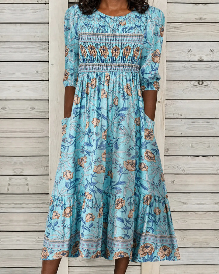 Aphra | Petal Textured Midi Dress