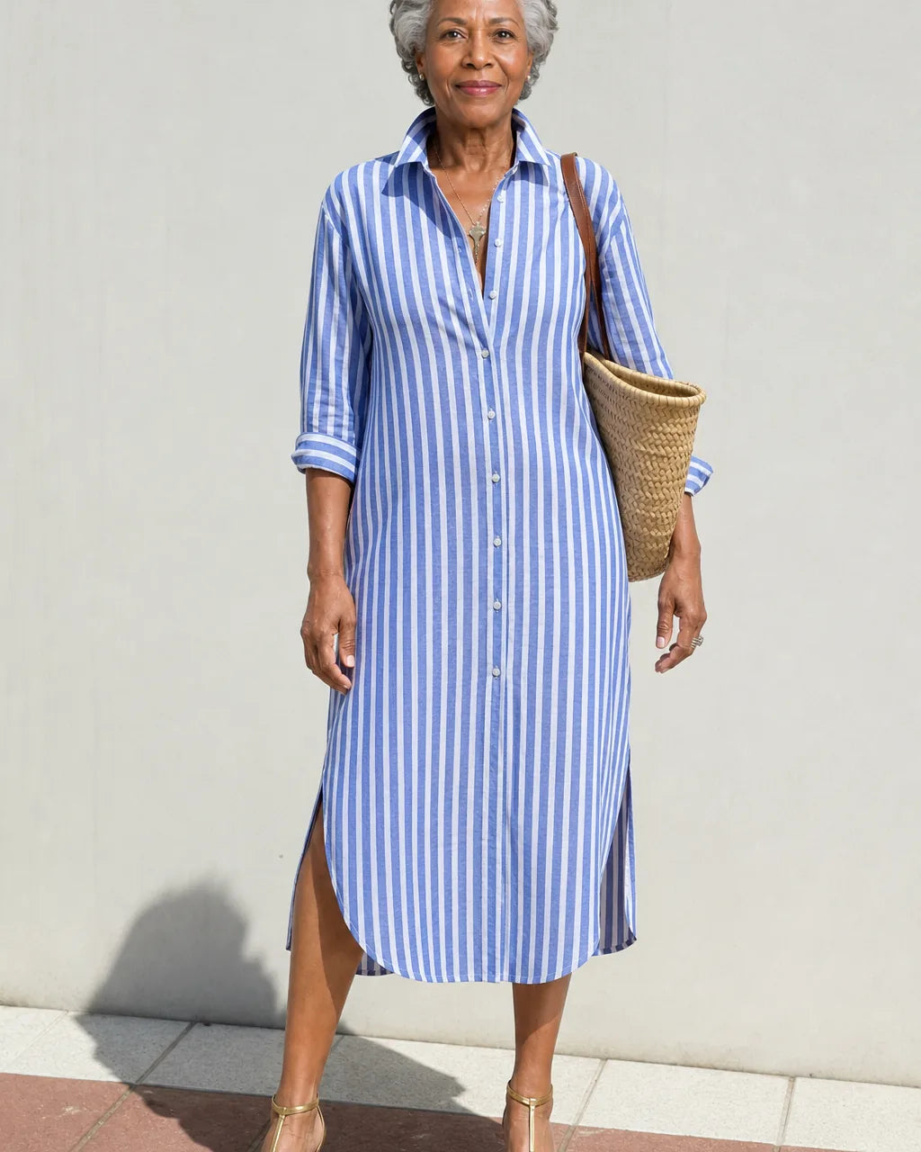 Sanaa | Timeless Striped Shirt Dress