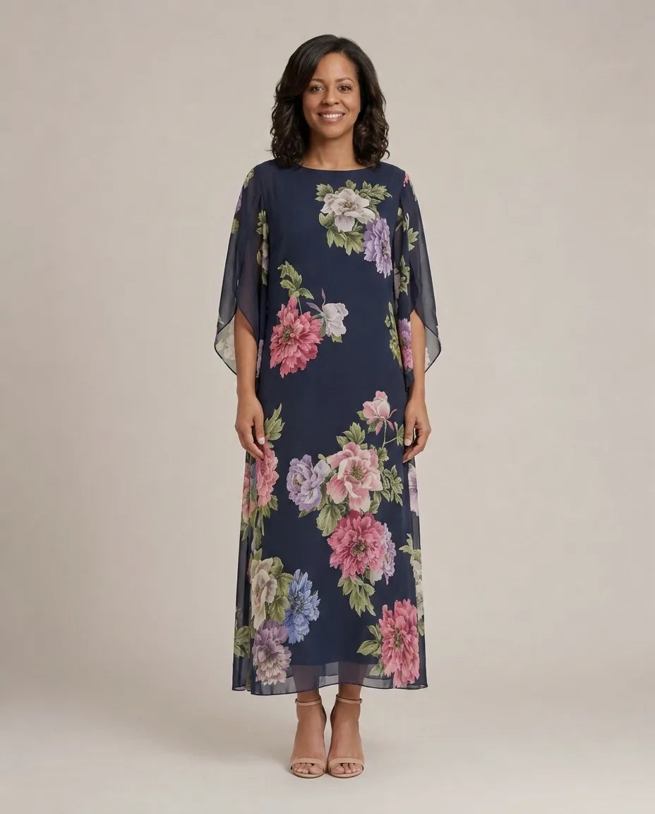 Elowen | Midnight Bloom Maxi Dress